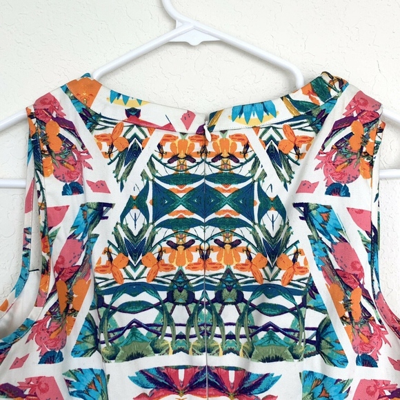 Adrianna Papell Floral Caged Yoke Sheath Dress - Picture 8 of 8